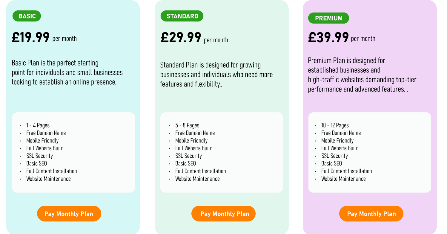 A detailed pricing table outlining different service options and their corresponding prices for easy comparison.